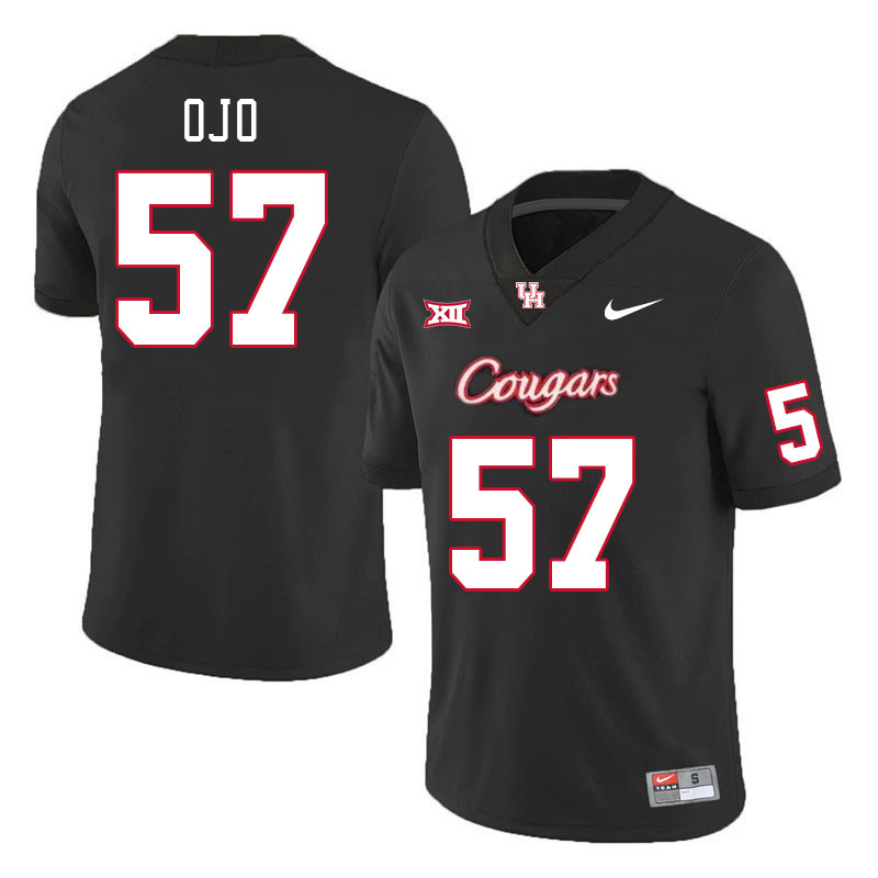 Men #57 Phillips Ojo Houston Cougars College Football Jerseys Stitched-Black